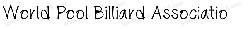 World Pool Billiard Association字体转换